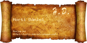 Horti Dániel névjegykártya